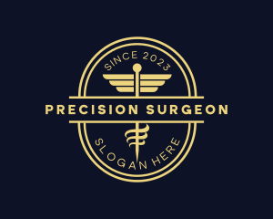Surgeon - Caduceus Staff Pharmacy logo design