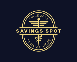 Caduceus Staff Pharmacy logo design