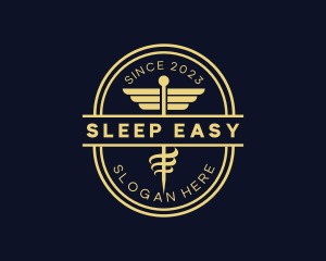 Caduceus Staff Pharmacy logo design