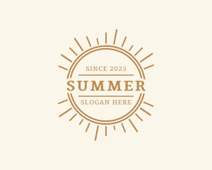 Summer Sunburst Badge logo design