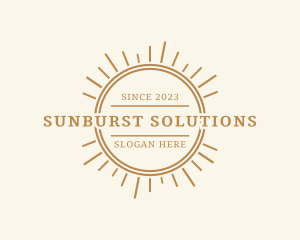 Sunburst - Summer Sunburst Badge logo design