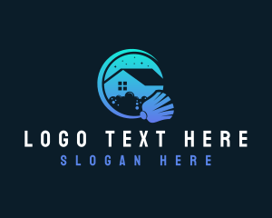Clean - Home Broom Cleaning logo design