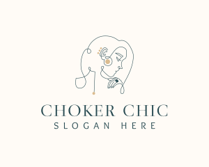 Choker - Woman Luxury Jewelry logo design