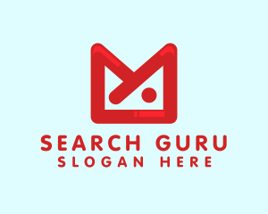 Google - Red M Envelope logo design