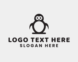 Nestling - Cute Penguin Zoo logo design