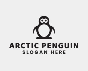 Cute Penguin Zoo logo design