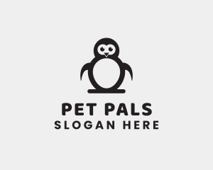 Cute Penguin Zoo logo design