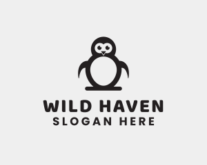 Cute Penguin Zoo logo design