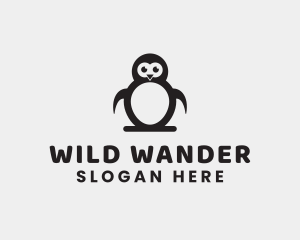 Cute Penguin Zoo logo design