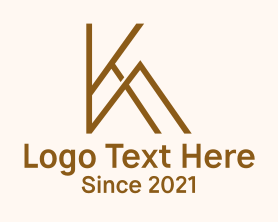 Joinery - Minimalist Letter KA Monogram logo design