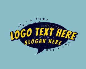 Quirky - Speech Bubble Pop Art logo design