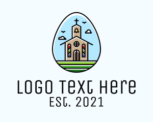 Easter - Catholic Chapel Egg logo design