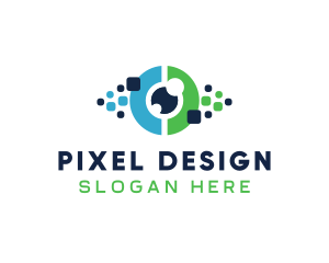 Pixel Eye Tech logo design