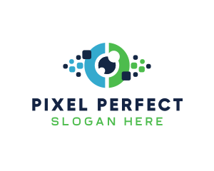 Pixel Eye Tech logo design