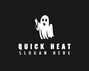 Middle Finger Ghost Spooky Logo