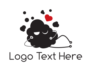 Wink - Sexy Cloud Love Heart logo design
