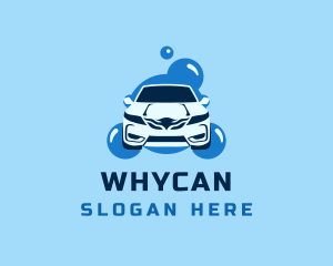 Blue Car Cleaning Logo