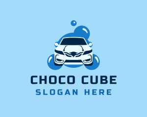 Wash Service - Blue Car Cleaning logo design