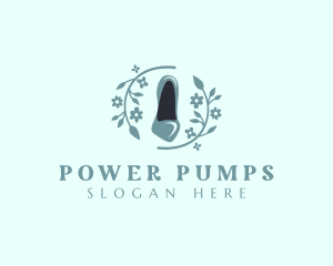 Pumps - Stylish Floral Stilettos logo design