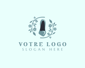 Pumps - Stylish Floral Stilettos logo design