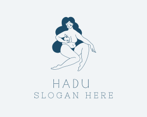 Human - Sexy Woman Plus Size logo design