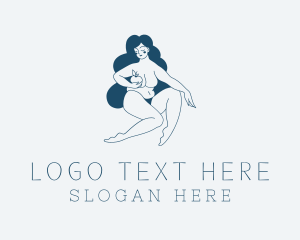 Human - Sexy Woman Plus Size logo design