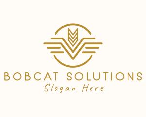 Elegant Wheat Wings logo design