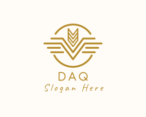 Farmer - Elegant Wheat Wings logo design