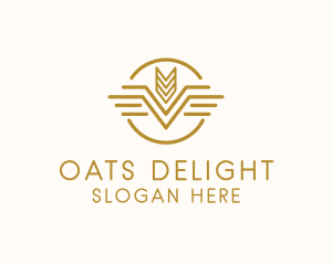 Elegant Wheat Wings logo design