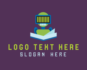 Tutoring - Book Reading Robot logo design