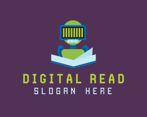 Book Reading Robot logo design