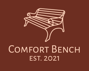 Bench - Park Bench Outline logo design