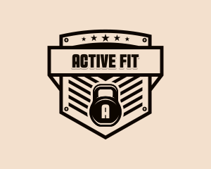 Kettlebell Workout Fitness logo design