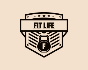 Kettlebell Workout Fitness logo design