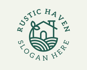 Farmhouse - Agriculture Plant House logo design