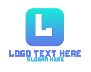 Youtube - Blue Gradient App logo design