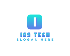 Blue Gradient App logo design