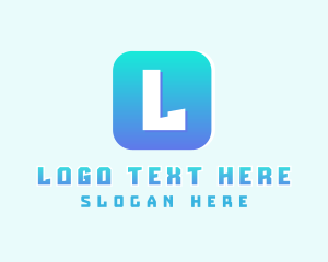 Video Game - Blue Gradient App logo design