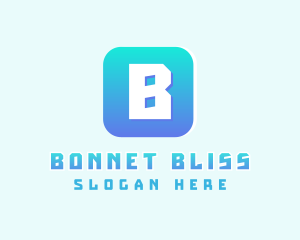 Blue Gradient App logo design