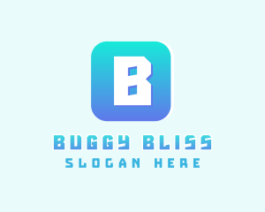 Blue Gradient App logo design