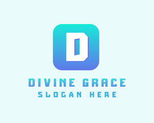 Blue Gradient App logo design