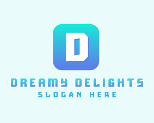 Blue Gradient App logo design