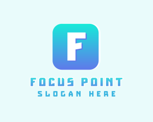 Blue Gradient App logo design