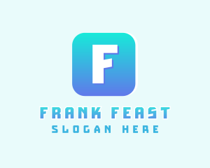 Blue Gradient App logo design