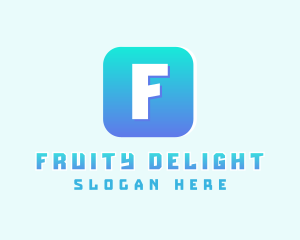 Blue Gradient App logo design