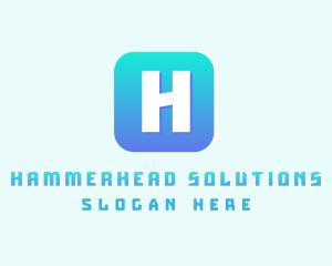 Blue Gradient App logo design