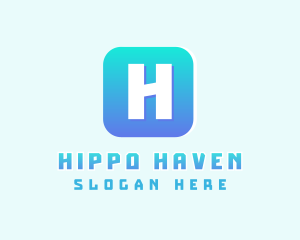 Blue Gradient App logo design