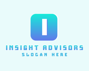 Blue Gradient App logo design