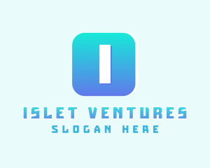 Blue Gradient App logo design