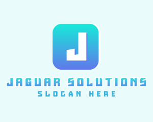 Blue Gradient App logo design